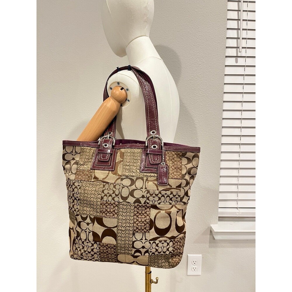 Coach Signature Patchwork Tote Bag